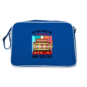 Casino Gambling Slot Machine à sous Jeu de cartes - Sac Retro - bleu/blanc - Dos