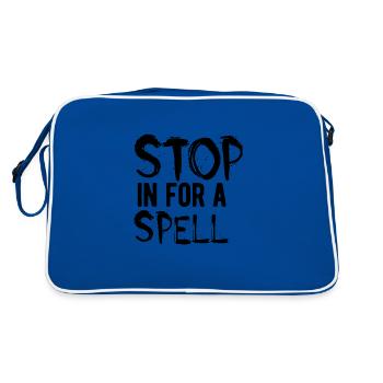 Stop in for a spell - Retro Bag - blue/white - Back