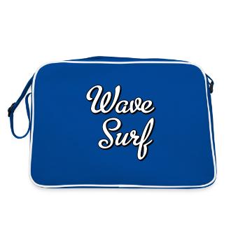 Wave Surf - Retro Tasche - Blau/Weiß - Hinten