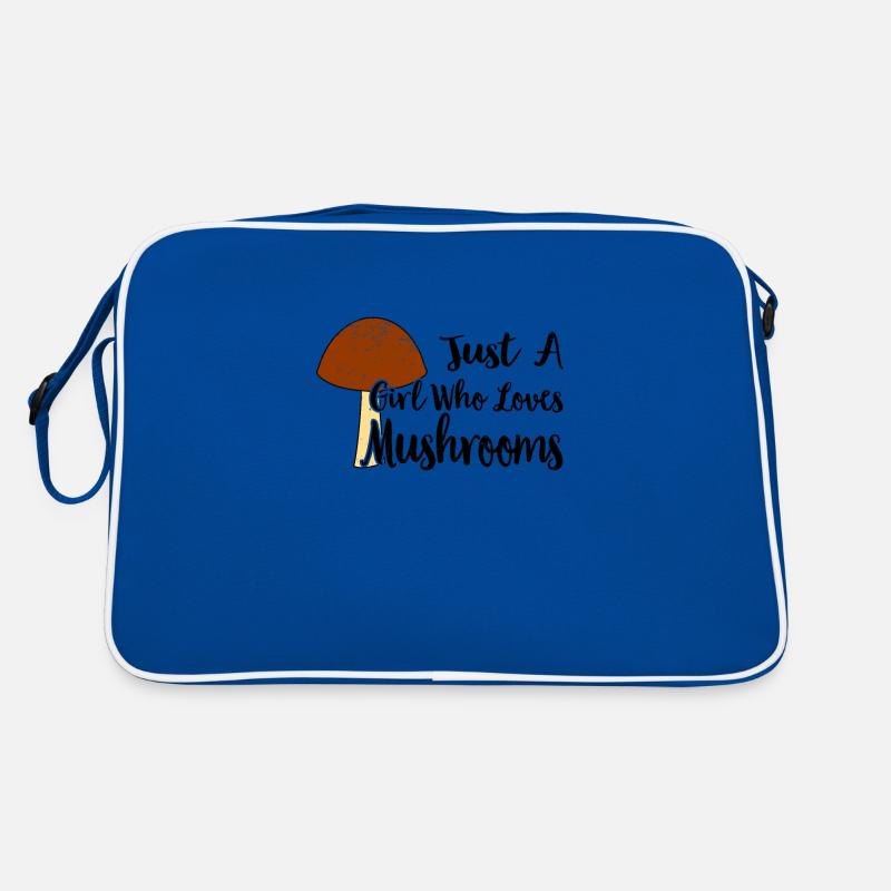 Cueilleur de champignons Chasseurs de champignons Amateurs de champignons Champignons Ferme de champignons - Sac Retro - bleu/blanc