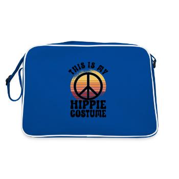 Hippie Peace Sign Peace Flowers Flower Child - Sac Retro - bleu/blanc - Dos