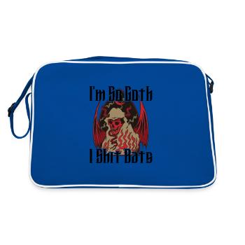 Satan Beelzebub Devil Gothic Pentagram Mystical - Retro Bag - blue/white - Back