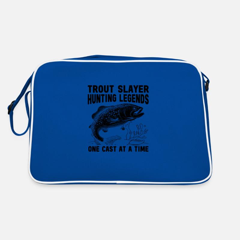 Pêche, Truite, Saumon, Pêcheur, Pêcheur, Perche Sac Retro