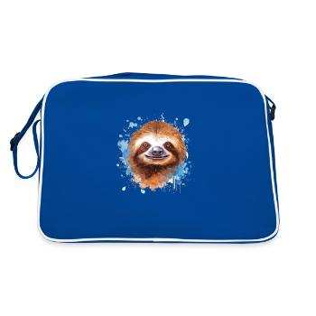 Paresseux aquarelle - design mignon pour - Sac Retro - bleu/blanc - Dos