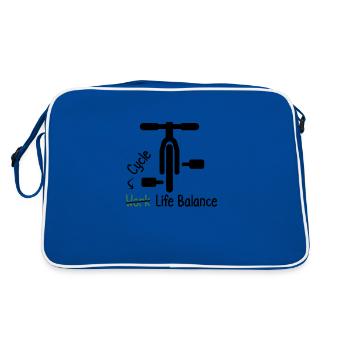 Le vélo, l’équilibre entre vie professionnelle et vie privée pour la santé - Sac Retro - bleu/blanc - Dos