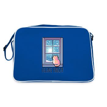 Délice félin givré - Sac Retro - bleu/blanc - Dos