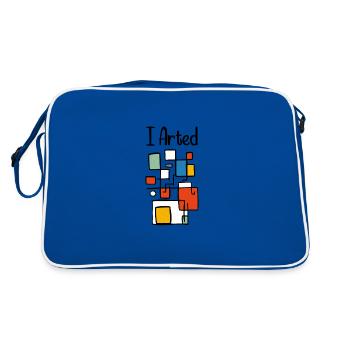 Humour artisanal sarcastique fantaisiste - Sac Retro - bleu/blanc - Dos