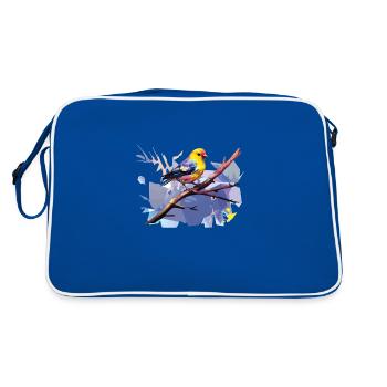 Chardonneret jaune artistique - Sac Retro - bleu/blanc - Dos