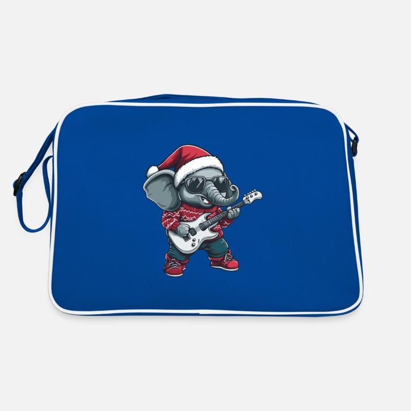 Elephant Christmas Rocker Guitar Retro Bag