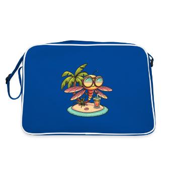 Vacances d’été à la plage Dragonfly - Sac Retro - bleu/blanc - Dos