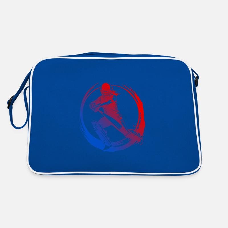 Cricket Silhouette Bunt Retro Tasche