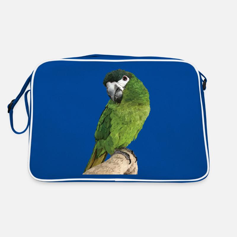 Der edle Ara - Retro Tasche - Blau/Weiß