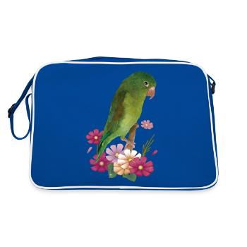 La Perruche bronzée - Sac Retro - bleu/blanc - Dos