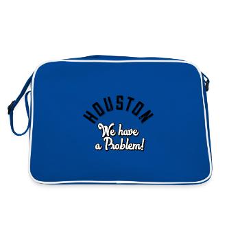 Houston we have a problem - Retro Tasche - Blau/Weiß - Hinten