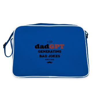 DadGPT Generating Bad Jokes Since 2025 Techie Dad - Retro Bag - blue/white - Back