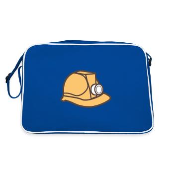Construction worker Helmet - Retro Bag - blue/white - Back