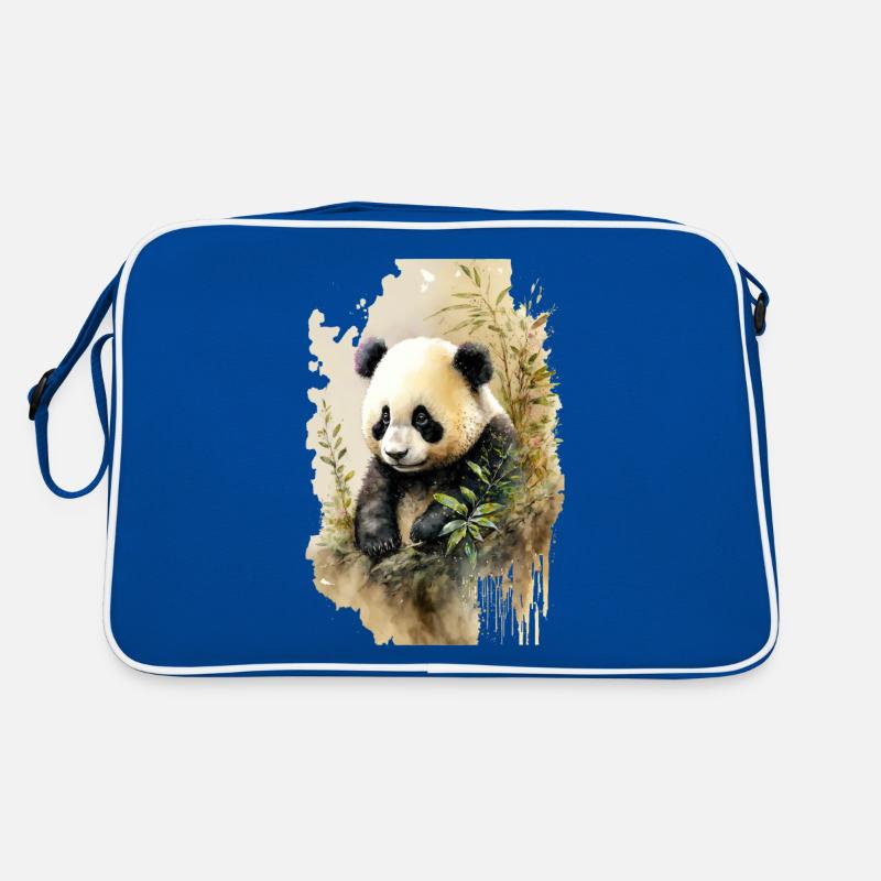 Aquarelle de panda mignon Sac Retro