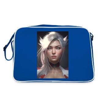 Anime Girl Anime Girl Waifu Otaku Beautiful - Sac Retro - bleu/blanc - Dos