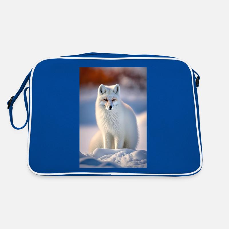 Polarfuchs - Retro Tasche - Blau/Weiß