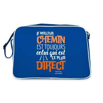 Citation Positive Le meilleur Chemin WHITE - Sac Retro - bleu/blanc - Dos