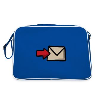 Message Sending Email Icon Shipping - Retro Bag - blue/white - Back