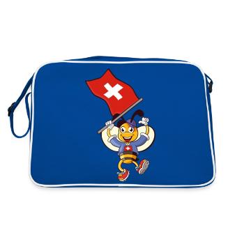 Swiss bee - Retro Bag - blue/white - Back