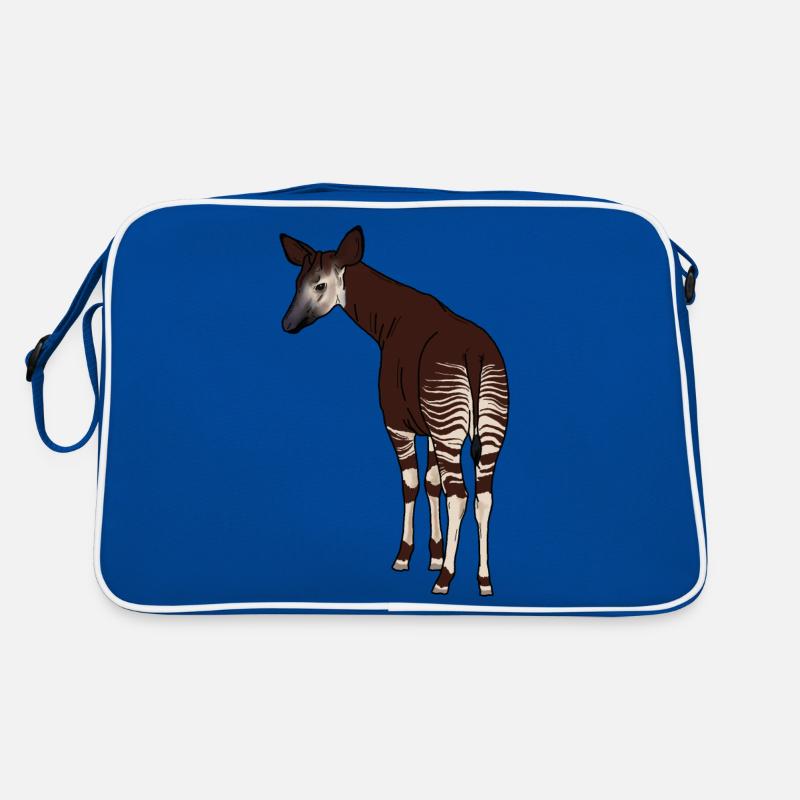 Okapi - Retro Tasche - Blau/Weiß