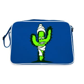 Cactus Winter Fun Cold Face Freeze Scarf Hat - Retro Bag - blue/white - Back