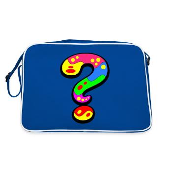 Question Everything - Retro Bag - blue/white - Back