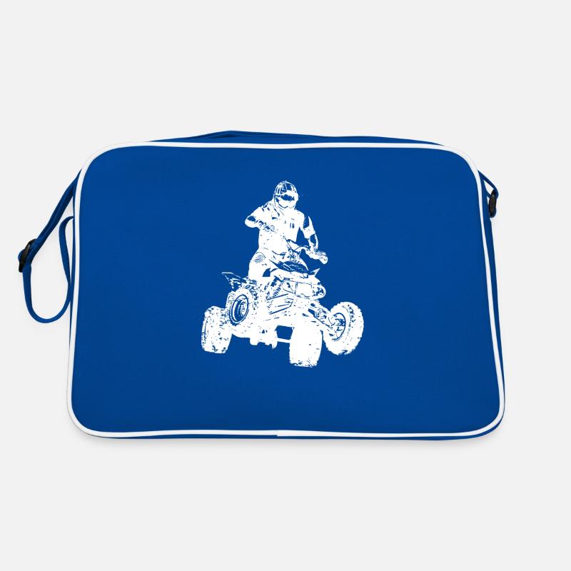 Quad - Retro Tasche - Blau/Weiß
