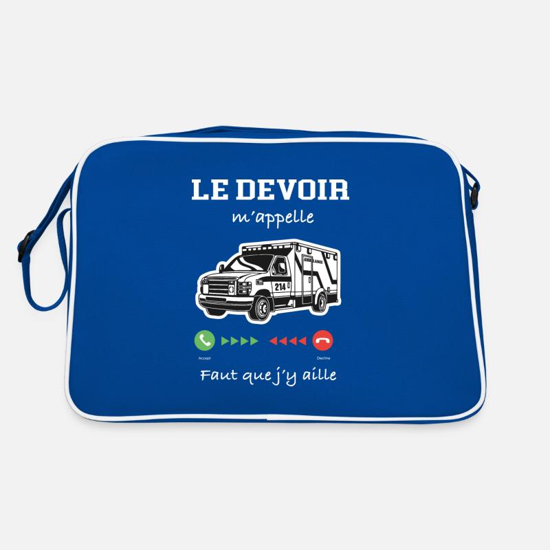 Idée cadeau ambulancier humour Sac Retro