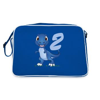Doux dino pour le 2ème anniversaire - Sac Retro - bleu/blanc - Dos