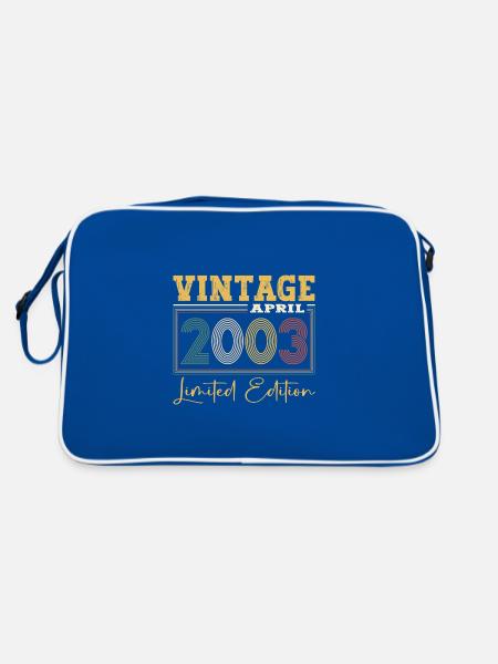 Millésime avril 2003 20ème anniversaire hommes 20 ans - Sac Retro - bleu/blanc