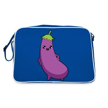 Aubergine - Sac Retro - bleu/blanc - Dos