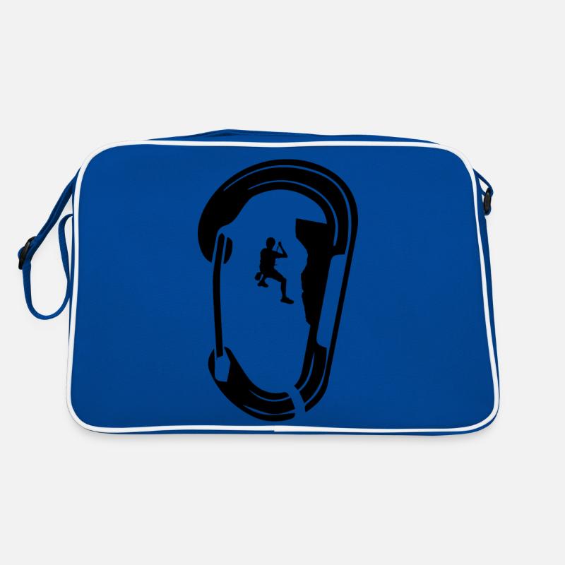 Bouldern Klettern Climbing - Retro Tasche - Blau/Weiß