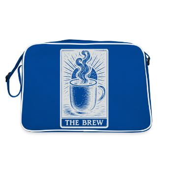 The Brew Tarot Card – Coffee Divination Art - Retro Bag - blue/white - Back