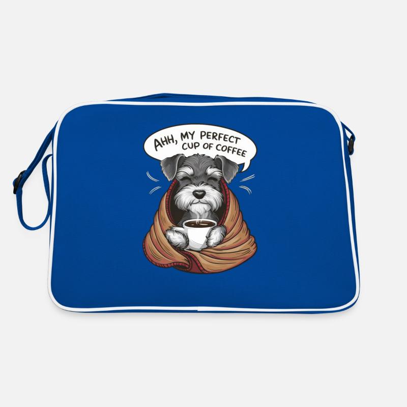 Schnauzer miniature avec couverture et tasse à café Sac Retro