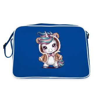 Tenue Licorne Kawaii avec Ours - Sac Retro - bleu/blanc - Dos