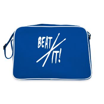 Battons-le ! Drumsticks - Sac Retro - bleu/blanc - Dos
