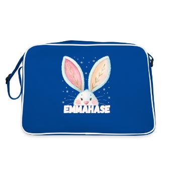 Nom Emma Lapin Emma Lapin Emma Nom de l’animal - Sac Retro - bleu/blanc - Dos