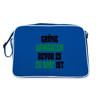 Witze Grüne Die Grünen Habeck Baerbock Partei - Retro Tasche - Blau/Weiß - Hinten