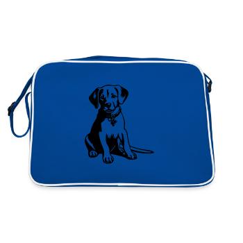 Chien Beagle - Sac Retro - bleu/blanc - Dos