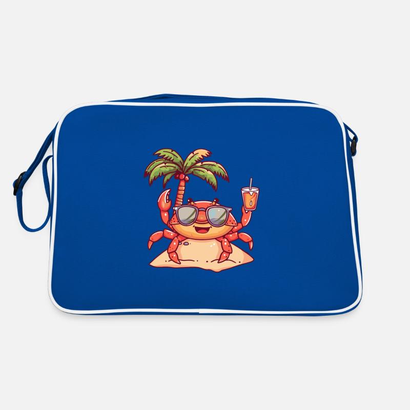 Crabe Crabe Vacances d’été à la plage Sac Retro