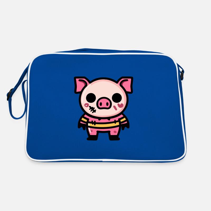 Cochon Halloween Bande dessinée Zombie Sac Retro