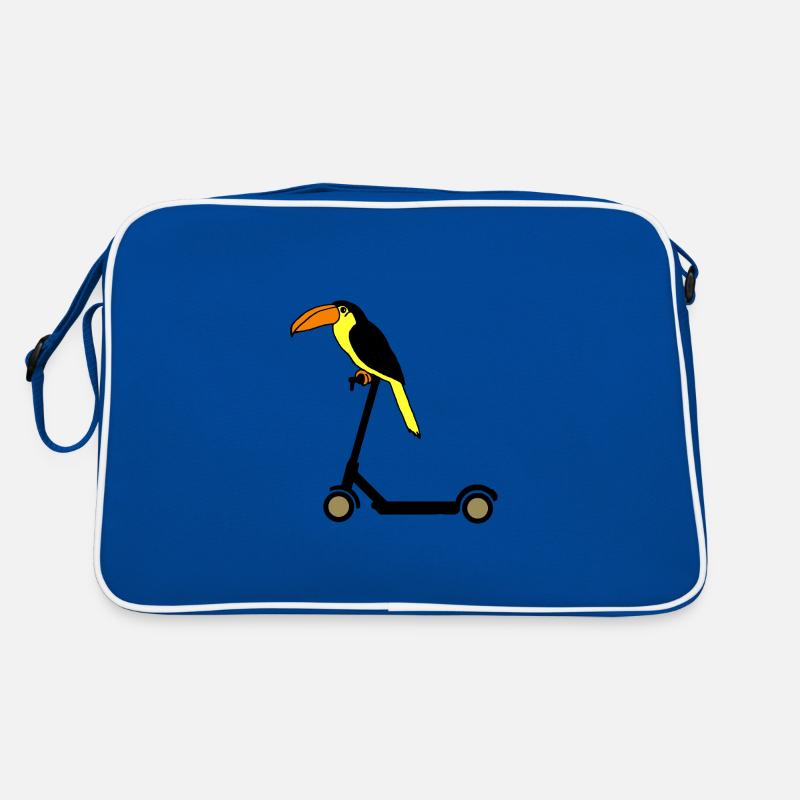 Tucan Rides Trottinette E Oiseau de Paradis Sac Retro