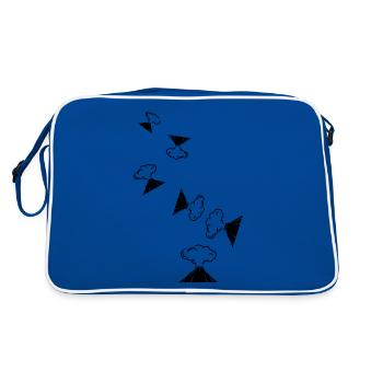 Icône de volcan - Sac Retro - bleu/blanc - Dos