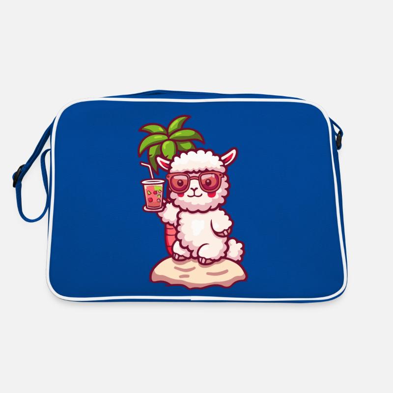 Alpaka Llama Sommer Strand Urlaub Retro Tasche