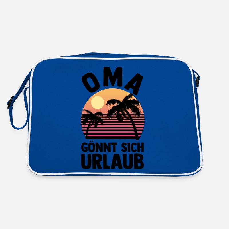 Urlaub Urlauberin Großmutter Oma Retro Tasche