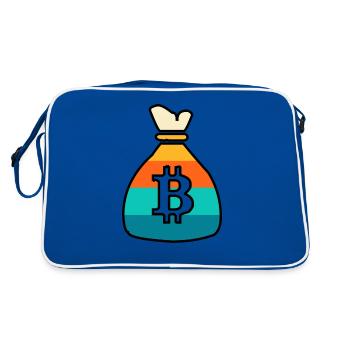 Bourse de bitcoin rétro - Sac Retro - bleu/blanc - Dos