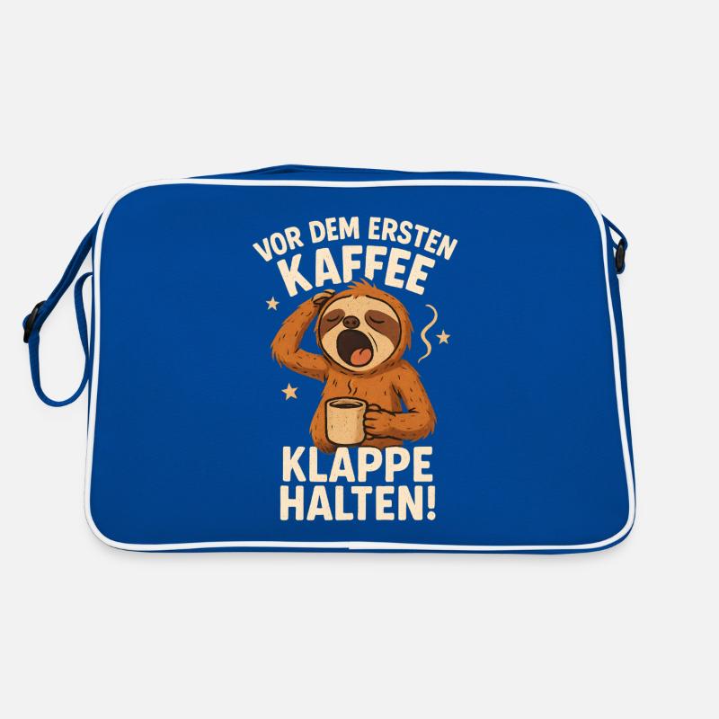 Vor dem ersten Kaffee Klappe halten! Retro Tasche